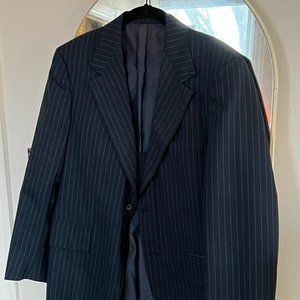 Vintage Navy & Blue Pinstripe Blazer